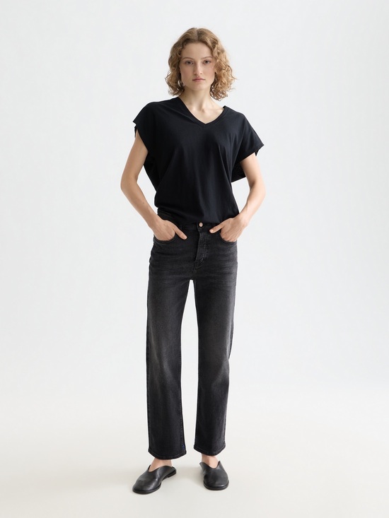 Scotch & Soda Denim - Scotch & Soda Sky straight-fit jeans Women’s Size 12 In Black Night High Rise